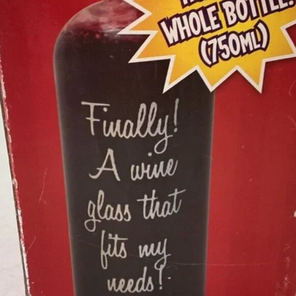 Wine Bottle Glass - Holds a Whole Bottle - Picture 10 of 11